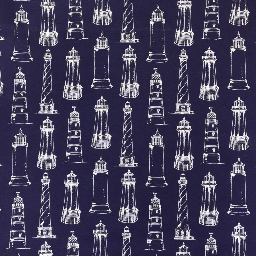 ΥΦΑΣΜA ΛΟΝΕΤΑ PRINTED (ΜΑΛΑΚΟ ΚΑΡΑΒΟΠΑΝΟ) ΝΑΥΤΙΚΟΙ ΦΑΡΟΙ - ΜΠΛΕ ΣΚΟΥΡΟ/ΑΣΠΡΟ