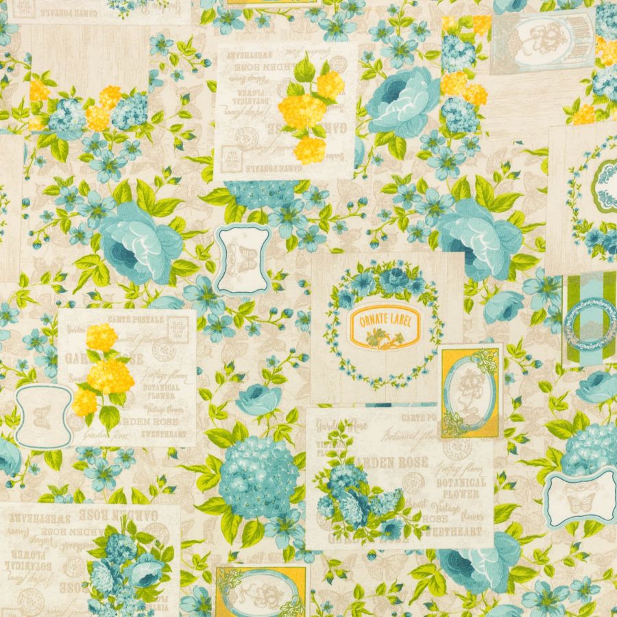 ΥΦΑΣΜA ΛΟΝΕΤΑ PRINTED (ΜΑΛΑΚΟ ΚΑΡΑΒΟΠΑΝΟ) ΜΠΛΕ-ΚΙΤΡΙΝΟ ΦΛΟΡΑΛ ΚΟΛΑΖ ΜΕ ΓΡΑΜΜΑΤΟΣΗΜΑ