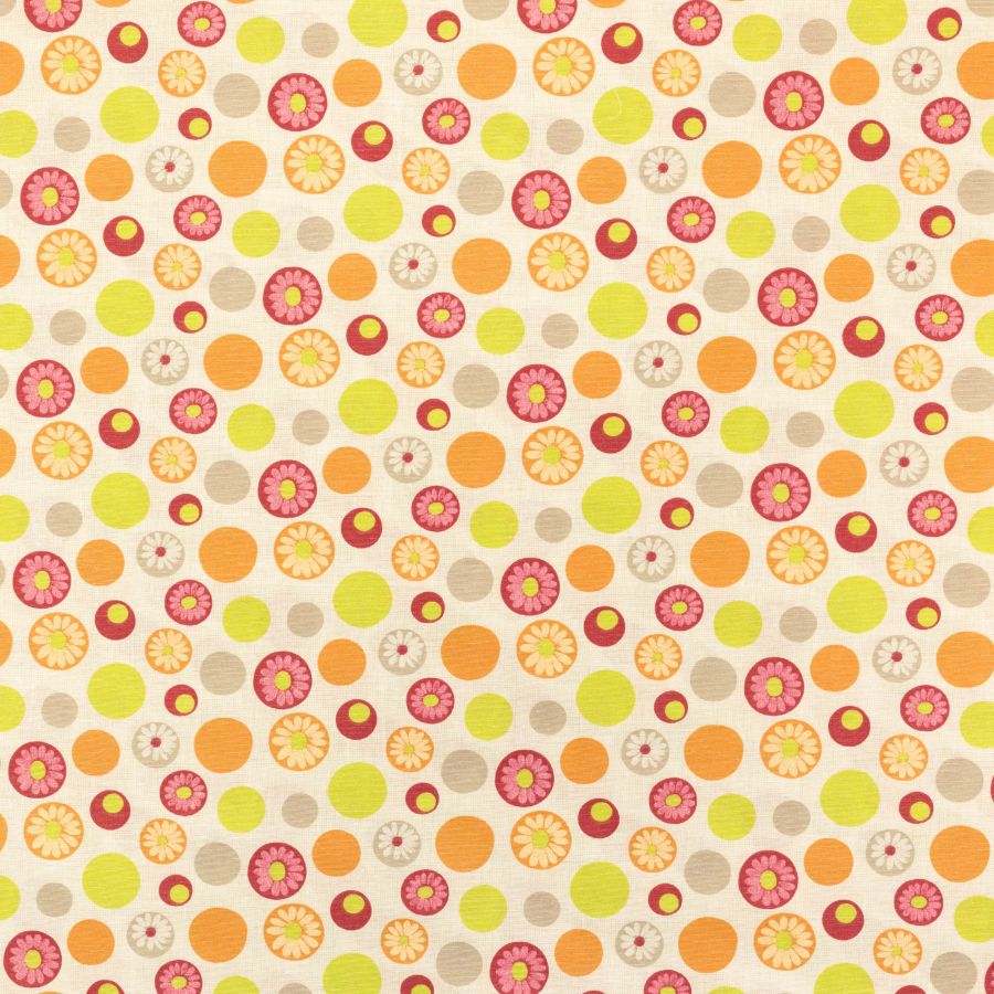 ΥΦΑΣΜA ΛΟΝΕΤΑ PRINTED (ΜΑΛΑΚΟ ΚΑΡΑΒΟΠΑΝΟ) ΠΟΛΥΧΡΩΜΟ ΜΟΤΙΒΟ ΜΕ ΚΥΚΛΟΥΣ & ΜΑΡΓΑΡΙΤΕΣ