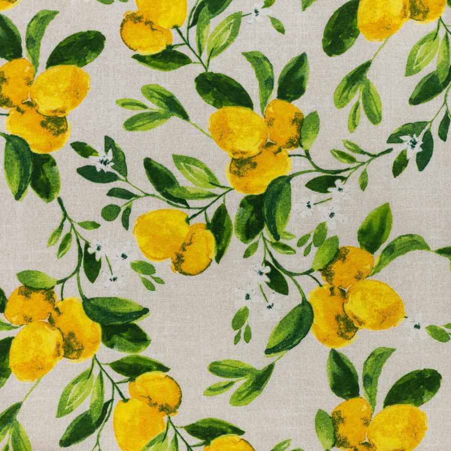 ΥΦΑΣΜA ΛΟΝΕΤΑ PRINTED (ΜΑΛΑΚΟ ΚΑΡΑΒΟΠΑΝΟ) WATERCOLOR LEMONS