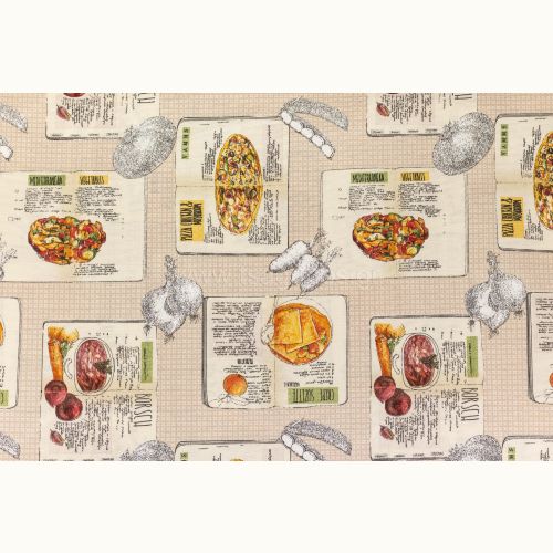 ΥΦΑΣΜΑ ΚΑΡΑΒΟΠΑΝΟ ΜΑΛΑΚΟ - ΛΟΝΕΤΑ (PRINTED LONETA) ITALIAN CUISINE