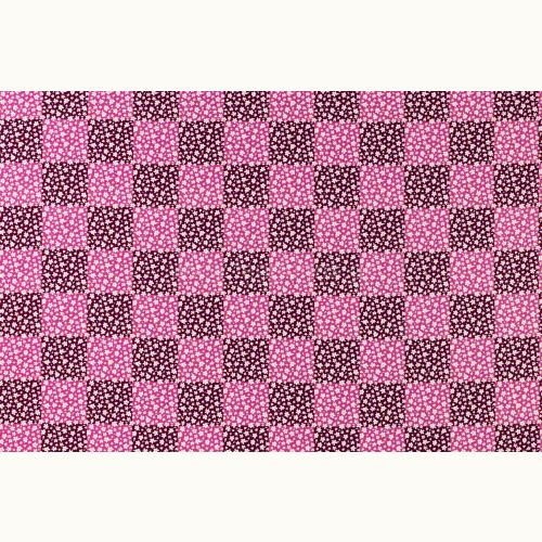 ΥΦΑΣΜΑ ΠΟΠΛΙΝΑ 100% ΒΑΜΒΑΚΙ DIGITAL PRINT (PURPLE CHECKERED SMALL FLORAL)