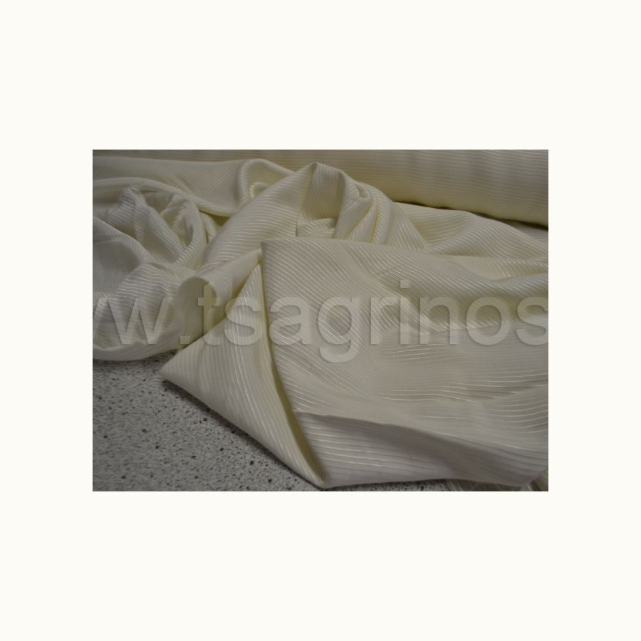 ΥΦΑΣΜΑ ΓΚΡΟ (φαρδιά ρίγα -εκρού) ρετάλι 0,80εκ.