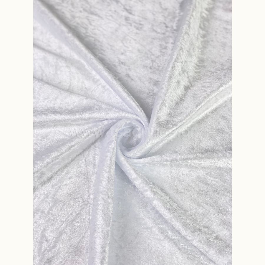 ΥΦΑΣΜΑ ΒΕΛΟΥΔΟ ΒΕΛΟΥΤΕ ”CRUSHED” (ΑΣΠΡΟ)