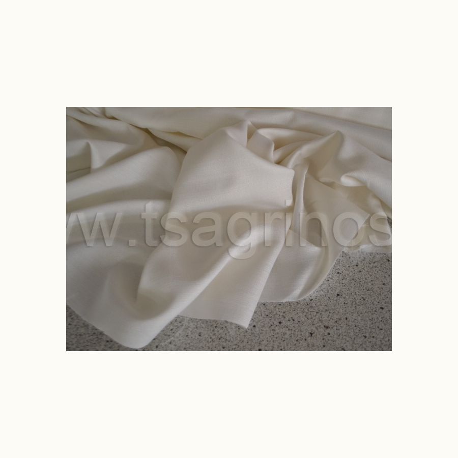 ΥΦΑΣΜΑ ΣΥΝΘΕΤΙΚΟ (υφανση τυπου 'λινου'-για ταγιερ-φορεμα -φουστα - ασπρο) - Ρετάλια 0.90μ. + 1.70μ.