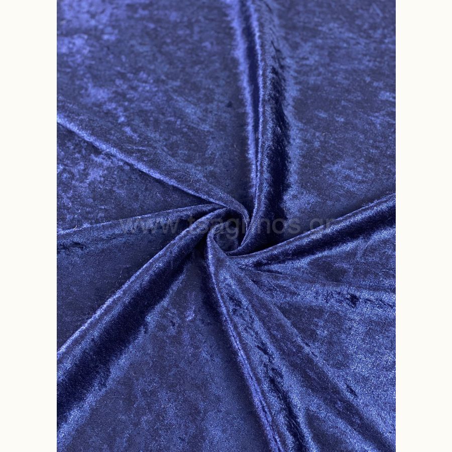 ΥΦΑΣΜΑ ΒΕΛΟΥΔΟ ΒΕΛΟΥΤΕ ”CRUSHED” (ΜΠΛΕ ΣΚΟΥΡΟ)