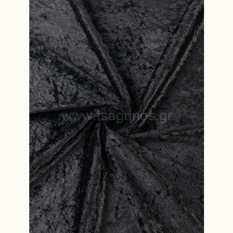 ΥΦΑΣΜΑ ΒΕΛΟΥΔΟ ΒΕΛΟΥΤΕ ”CRUSHED” (ΜΑΥΡΟ)