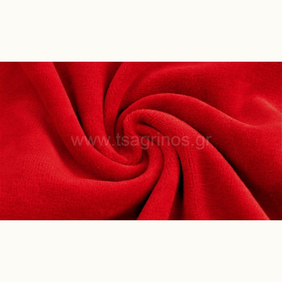 ΥΦΑΣΜΑ ΒΕΛΟΥΤΕ ΒΑΜΒΑΚΕΡΟ ΕΛΑΣΤΙΚΟ ”NICKY VELOUR” (ΚΟΚΚΙΝΟ)