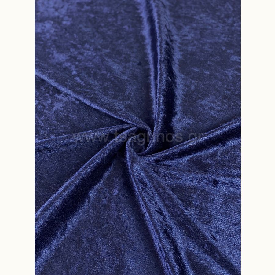 ΥΦΑΣΜΑ ΒΕΛΟΥΔΟ ΒΕΛΟΥΤΕ ”CRUSHED” (ΜΠΛΕ ΣΚΟΥΡΟ)