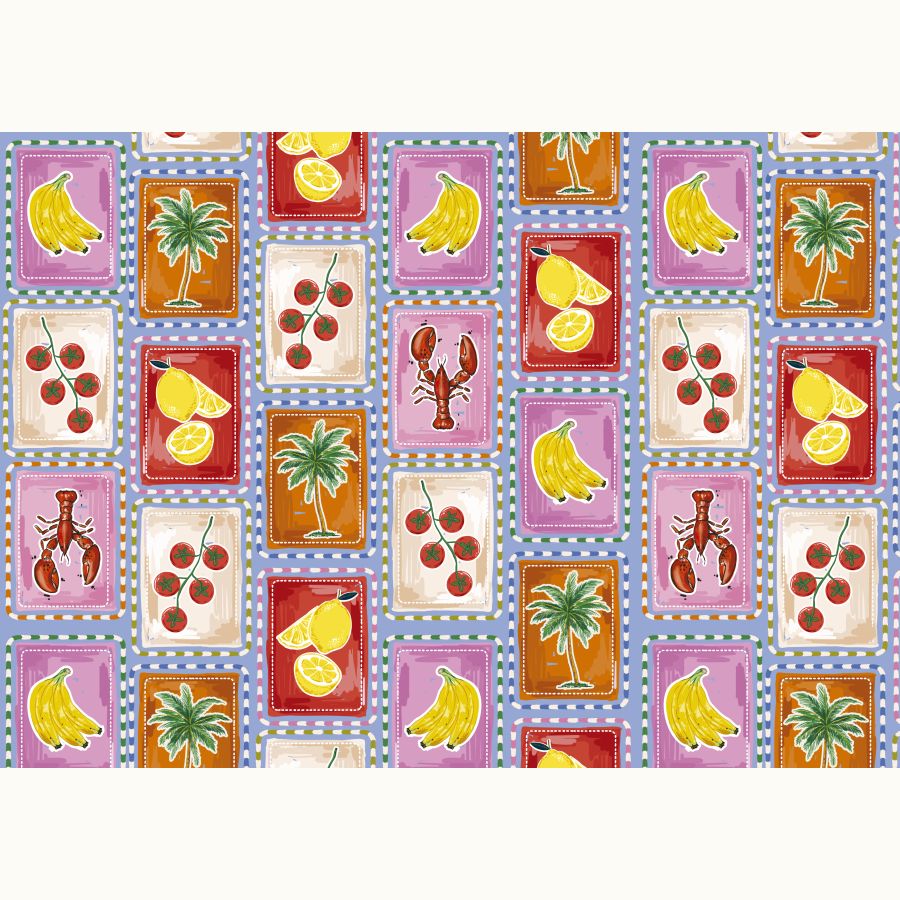 ΥΦΑΣΜΑ ΛΟΝΕΤΑ (ΚΑΡΑΒΟΠΑΝΟ ΜΑΛΑΚΟ) ΒΑΜΒΑΚΕΡΟ, DIGITAL PRINT - AMALFI TILES 