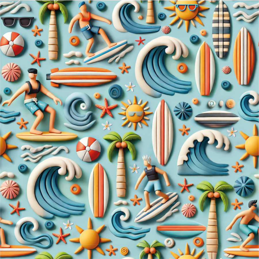 ΥΦΑΣΜΑ ΠΟΠΛΙΝΑ 100% ΒΑΜΒΑΚΙ DIGITAL PRINT -ΥΦΑΣΜΑ ΠΟΠΛΙΝΑ 100% ΒΑΜΒΑΚΙ DIGITAL PRINT - SURFERS 5D ΣΧΕΔΙΑ