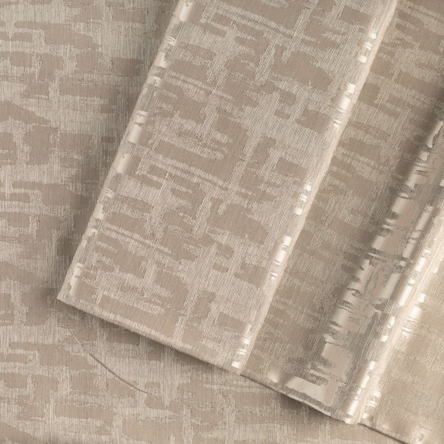 ΥΦΑΣΜΑ ΖΑΚΑΡ ΓΚΡΟ ΛΑΜΕ ΜΕ ΜΕ ΑΝΑΓΛΥΦΟ ΓΕΩΜΕΤΡΙΚΟ ΣΧΕΔΙΟ - ΓΚΡΙ ΜΠΕΖ ΑΝΟΙΧΤΟ