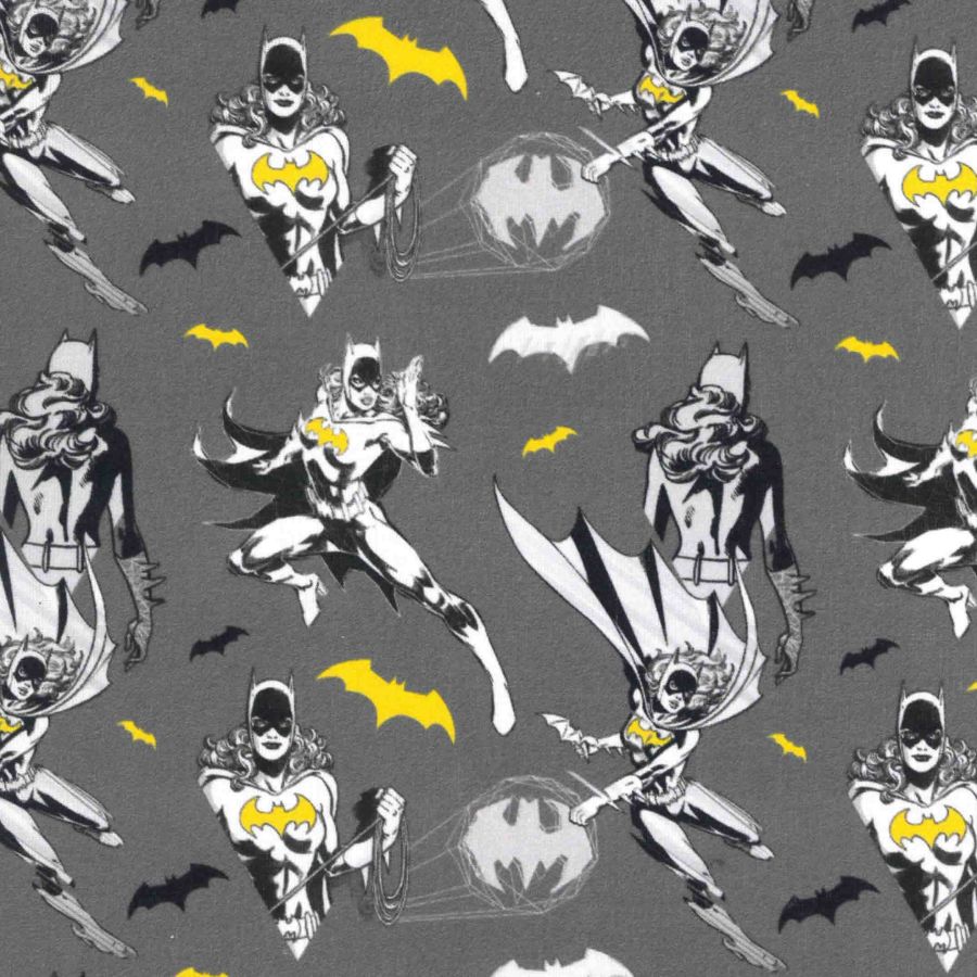 ΥΦΑΣΜΑ ΠΟΠΛΙΝΑ DIGITAL PRINT (DISNEY LICENSED) BATWOMAN GREY