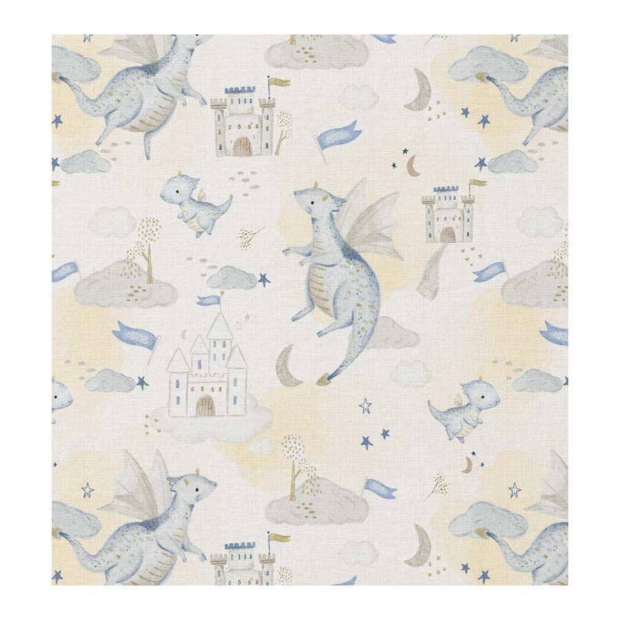 ΥΦΑΣΜΑ ΠΟΠΛΙΝΑ 100% ΒΑΜΒΑΚΙ - ΜΙΚΡΟΣ ΔΡΑΚΟΣ ΣΤΟ ΚΑΣΤΡΟ