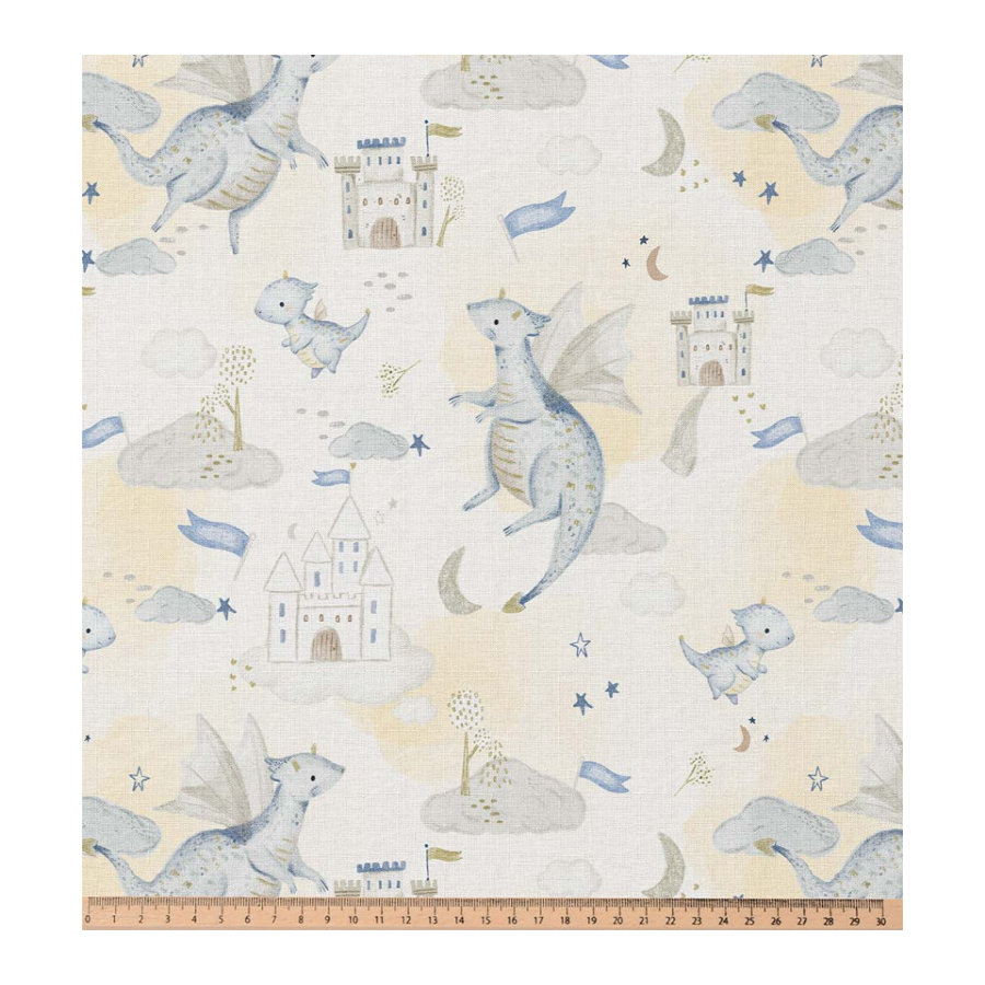 ΥΦΑΣΜΑ ΠΟΠΛΙΝΑ 100% ΒΑΜΒΑΚΙ - ΜΙΚΡΟΣ ΔΡΑΚΟΣ ΣΤΟ ΚΑΣΤΡΟ