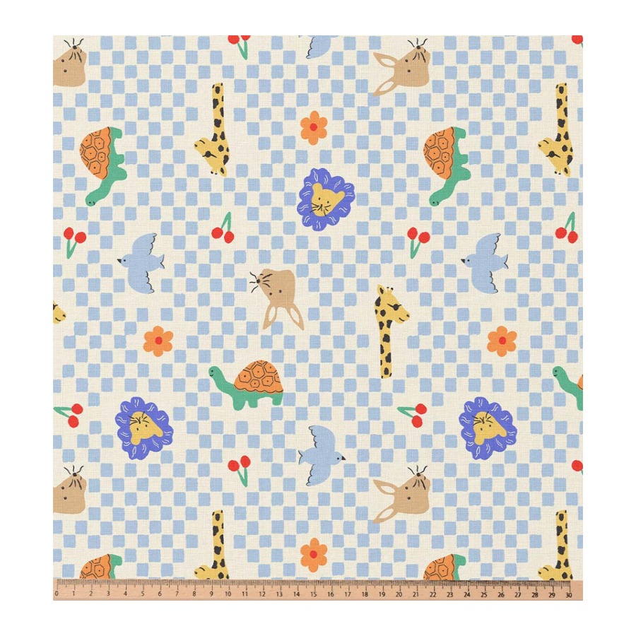 ΥΦΑΣΜΑ ΠΟΠΛΙΝΑ 100% ΒΑΜΒΑΚΙ - GINGHAM ZOO