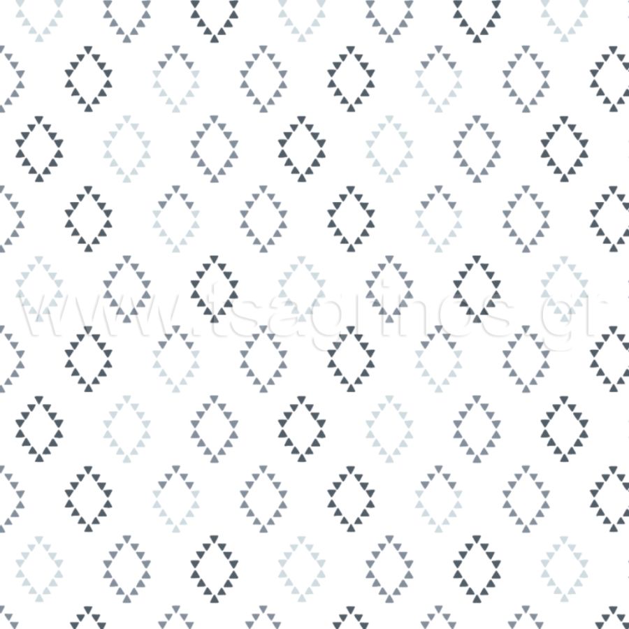 ΥΦΑΣΜΑ ΠΟΠΛΙΝΑ 100% ΒΑΜΒΑΚI (ΡΟΜΒΟΙ ΒΕΡΑΜΑΝ ΣΚΟΥΡΟ - ΓΚΡΙ)