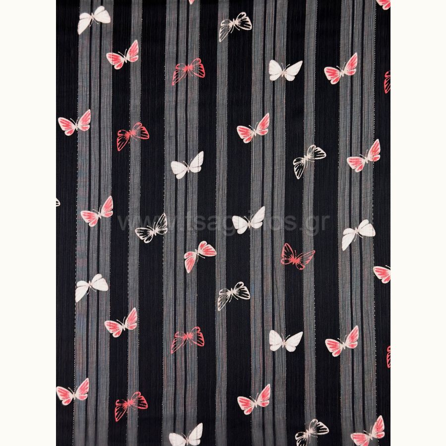 ΥΦΑΣΜΑ ΜΟΥΣΕΛΙΝΑ ΕΜΠΡΙΜΕ LUREX (ΧΡΥΣΗ ΚΛΩΣΤΗ) ΠΕΤΑΛΟΥΔΕΣ ΜΑΥΡΟ