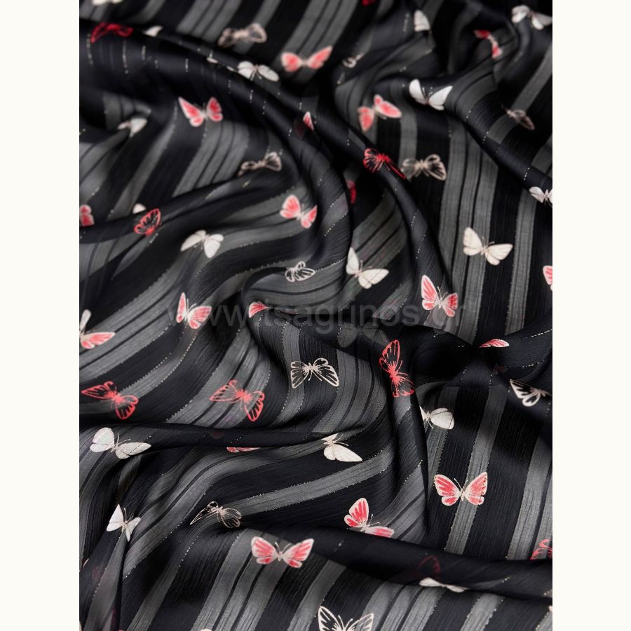 ΥΦΑΣΜΑ ΜΟΥΣΕΛΙΝΑ ΕΜΠΡΙΜΕ LUREX (ΧΡΥΣΗ ΚΛΩΣΤΗ) ΠΕΤΑΛΟΥΔΕΣ ΜΑΥΡΟ