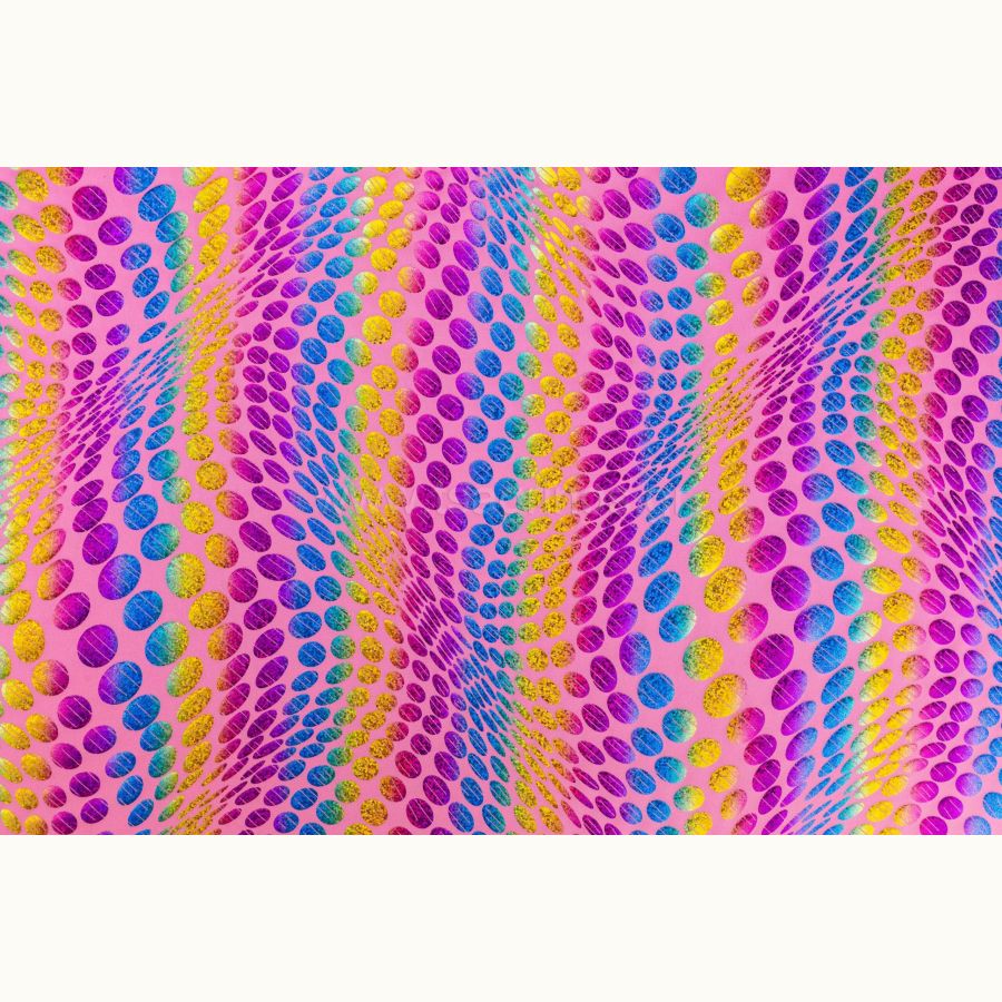 ΥΦΑΣΜΑ ΖΕΡΣΕΥ ΕΛΑΣΤΙΚΟ ΑΝΑΓΛΥΦΟ (FOIL) RAINBOW DOTS