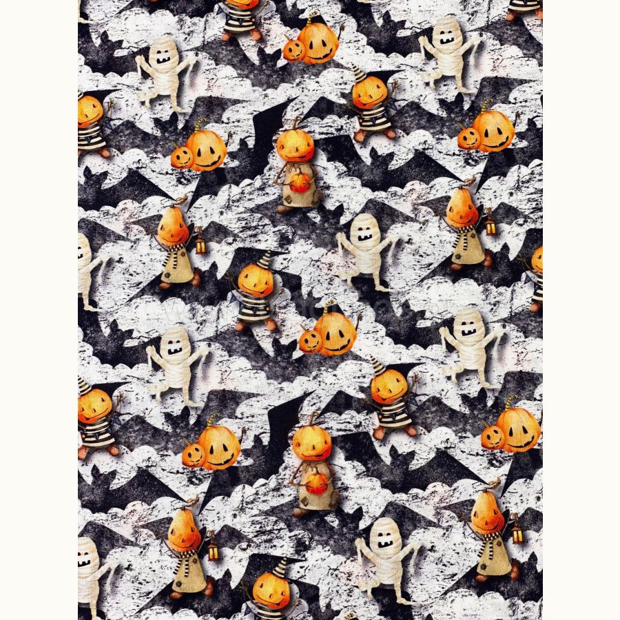 ΥΦΑΣΜΑ ΠΟΠΛΙΝΑ 100% ΒΑΜΒΑΚI (HALLOWEEN)