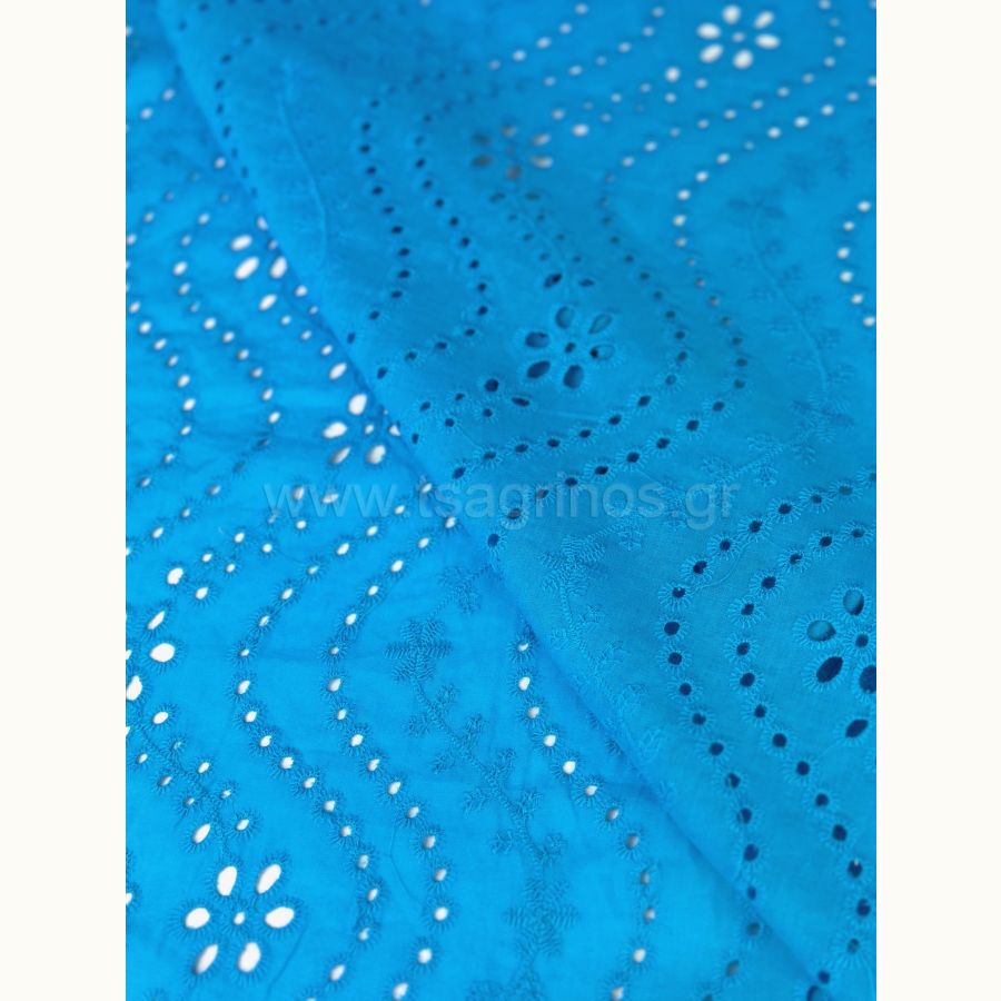 ΥΦΑΣΜΑ 100% ΒΑΜΒΑΚΕΡΟ ΜΠΡΟΝΤΕΡΙ (ΜΕ ΚΕΝΤΗΜΑ) ΤΙΡΚΟΥΑΖ - Ρετάλι 2 μέτρα