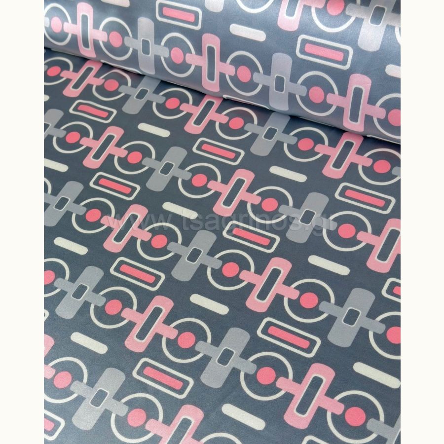 ΥΦΑΣΜΑ ΣΑΤΕΝ ΕΛΑΣΤΙΚΟ (ΓΚΡΙ ΑΝΟΙΧΤΟ-ΚΟΡΑΛΙ) - Ρετάλι 3μ.