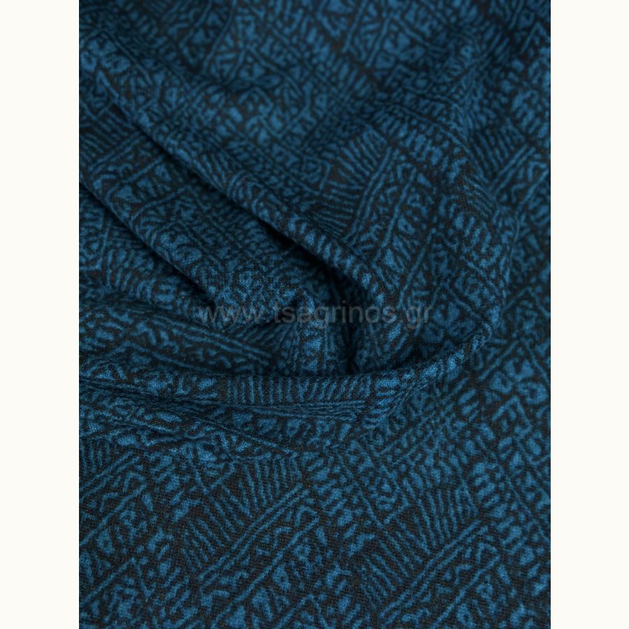 ΥΦΑΣΜΑ ΠΛΕΚΤΟ ΜΑΛΛΙΝΗΣ ΥΦΗΣ - AFRICAN PRINT PETROL