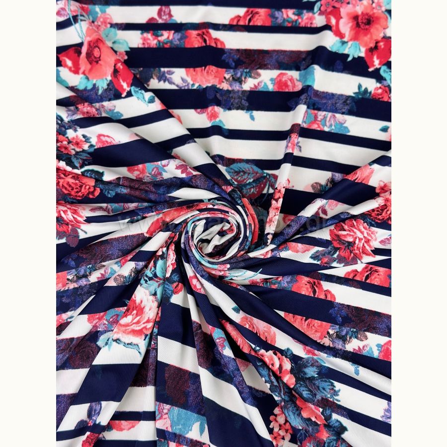 ΥΦΑΣΜΑ ΖΕΡΣΕΙ ΕΛΑΣΤΙΚΟ (ΡΙΓΕ ΜΠΛΕ ΣΚΟΥΡΟ ΦΛΟΡΑΛ ΣΧΕΔΙΑ)