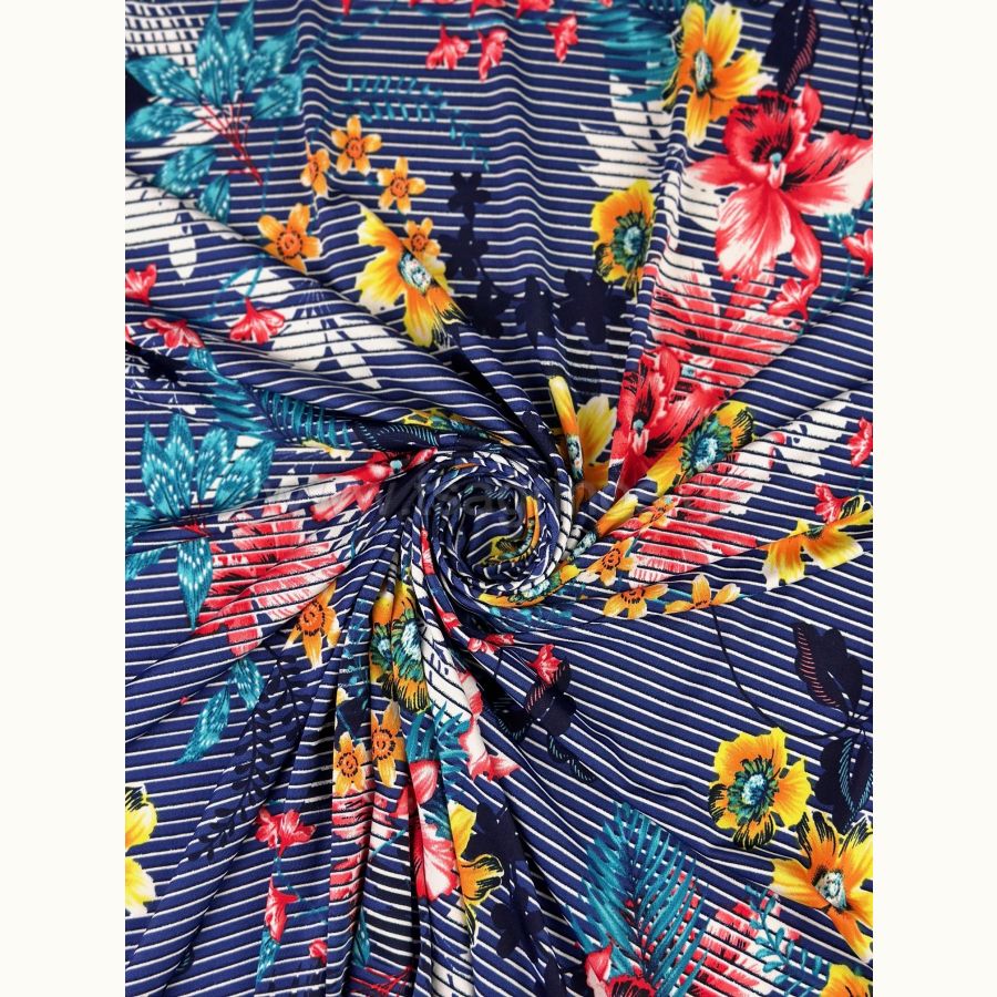 ΥΦΑΣΜΑ ΖΕΡΣΕΙ ΕΛΑΣΤΙΚΟ (ΡΙΓΕ ΜΠΛΕ ΦΛΟΡΑΛ ΣΧΕΔΙΑ)