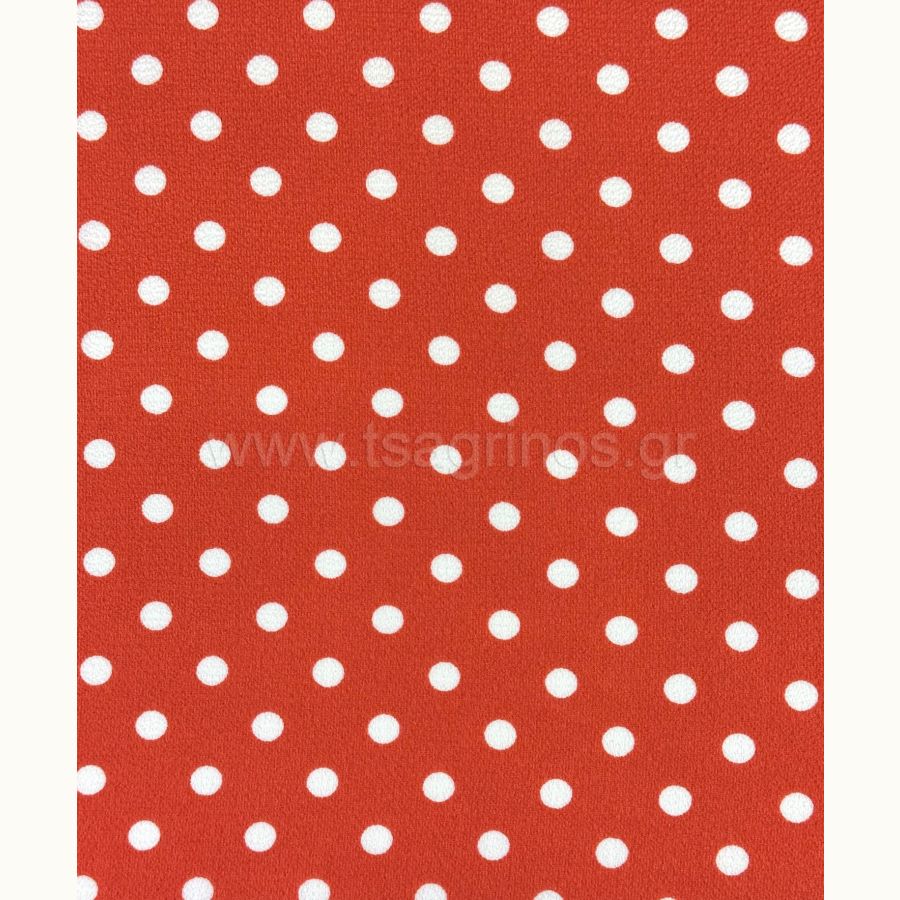 ΥΦΑΣΜΑ ΚΡΕΠ ΖΟΡΖΕΤΑ (ORANGE DOT BUBBLE)