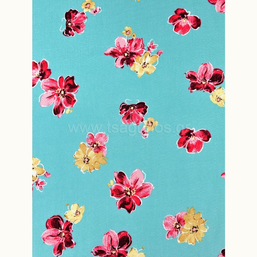 ΥΦΑΣΜΑ 100% ΒΙΣΚΟΖ (ΒΕΡΑΜΑΝ - ΦΛΟΡΑΛ ΚΟΚΚΙΝΟ)