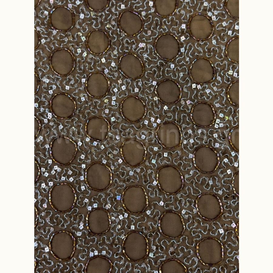 ΥΦΑΣΜΑ 100% ΜΕΤΑΞΩΤΗ ΜΟΥΣΕΛΙΝΑ ΧΕΙΡΟΠΟΙΗΤΗ ΙΝΔΙΑΣ ΚΕΝΤΗΜΕΝΗ ΜΕ ΧΑΝΤΡΕΣ