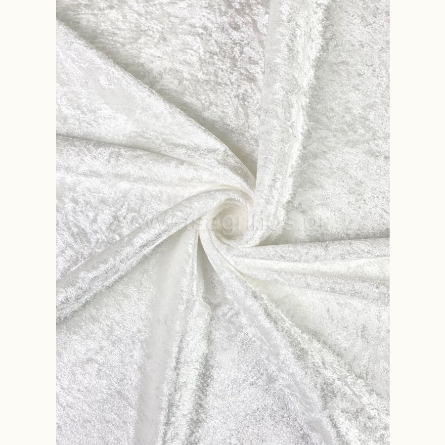 ΥΦΑΣΜΑ ΒΕΛΟΥΔΟ ΒΕΛΟΥΤΕ ”CRUSHED” (ΣΠΑΣΜΕΝΟ ΛΕΥΚΟ)