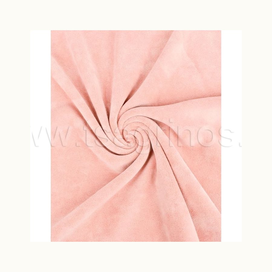 ΥΦΑΣΜΑ ΒΕΛΟΥΤΕ ΒΑΜΒΑΚΕΡΟ ΕΛΑΣΤΙΚΟ ''NICKY VELOUR'' (ΡΟΖ ΣΟΜΟΝ)