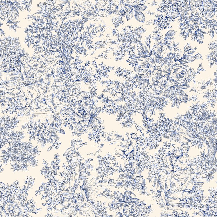 ΥΦΑΣΜA ΛΟΝΕΤΑ PRINTED (ΜΑΛΑΚΟ ΚΑΡΑΒΟΠΑΝΟ) POMPADOUR BLUE