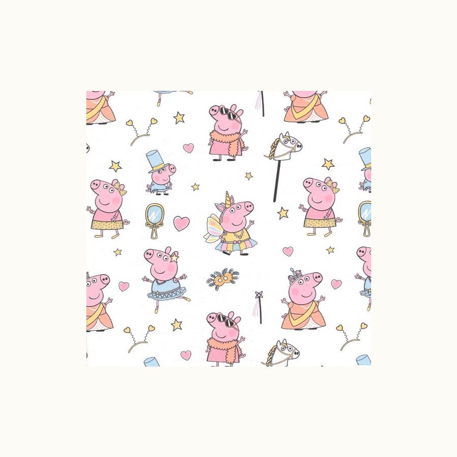ΥΦΑΣΜΑ ΠΟΠΛΙΝΑ DIGITAL PRINT (DISNEY LICENSED) PEPPA PRINCESS