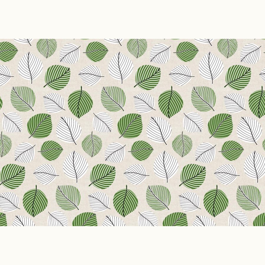 ΥΦΑΣΜΑ HALF PANAMA - LINO (90% Βαμβάκι / 10% Λινό) ΓΡΑΜΜΙΚΑ ΦΥΛΛΑ ΠΡΑΣΙΝΑ