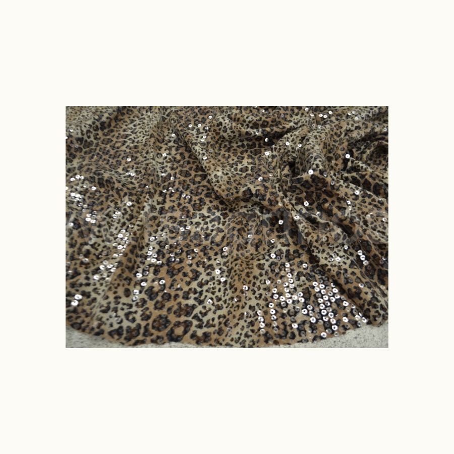 ΥΦΑΣΜΑ ΠΟΥΛΙΑ ΣΕ ΒΑΣΗ ΔΙΧΤΥ ΕΛΑΣΤΙΚΟ (ANIMAL PRINT BEIGE - GOLD)