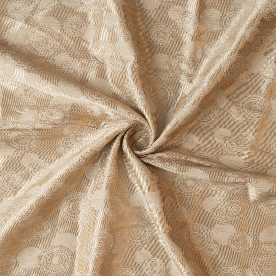 ΥΦΑΣΜΑ ΖΑΚΑΡ ΜΕ ΑΝΑΓΛΥΦΕΣ ΛΕΠΤΟΜΕΡΕΙΕΣ ΣΑΤΙΝΕ - ΓΕΩΜΕΤΡΙΚΟ ΣΧΕΔΙΟ ΜΠΕΖ/ΧΡΥΣΟ - Ρετάλι 2.60μ.