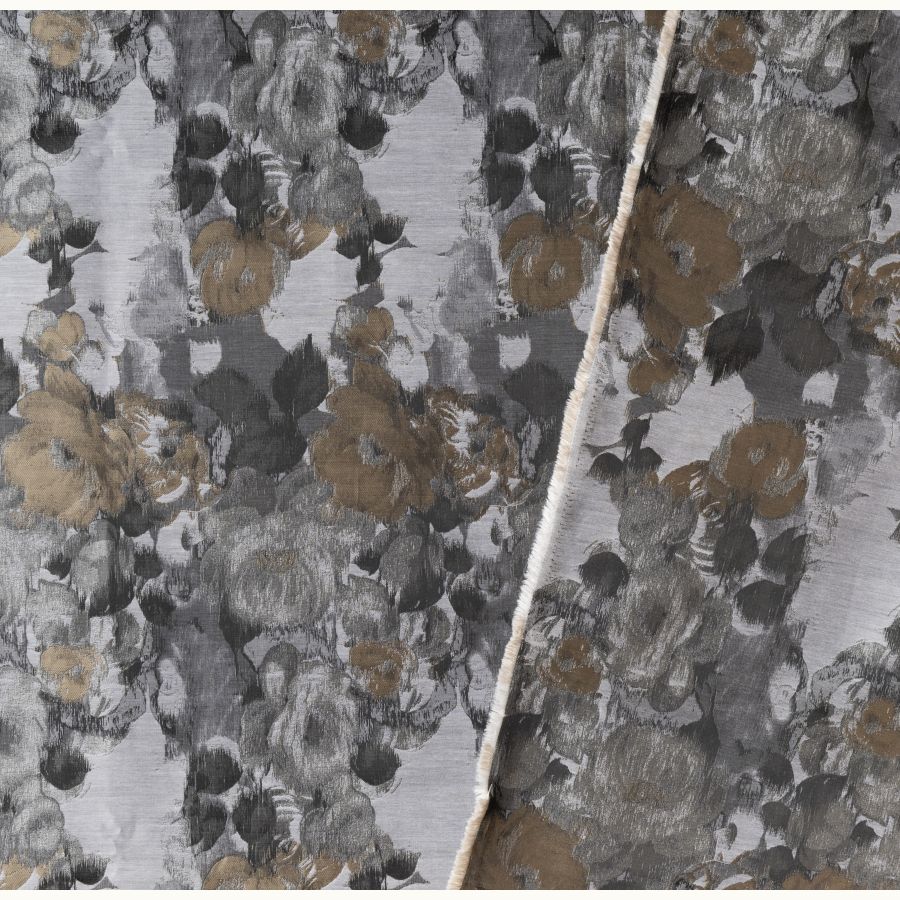 ΥΦΑΣΜΑ ΖΑΚΑΡ ΣΑΤΙΝΕ ΜΕ ΣΤΑΘΕΡΟ ΚΡΑΤΗΜΑ ΚΑΙ ΦΛΟΡΑΛ ΑΦΗΡΗΜΕΝΟ ΣΧΕΔΙΟ - Ρετάλι 1.80μ.