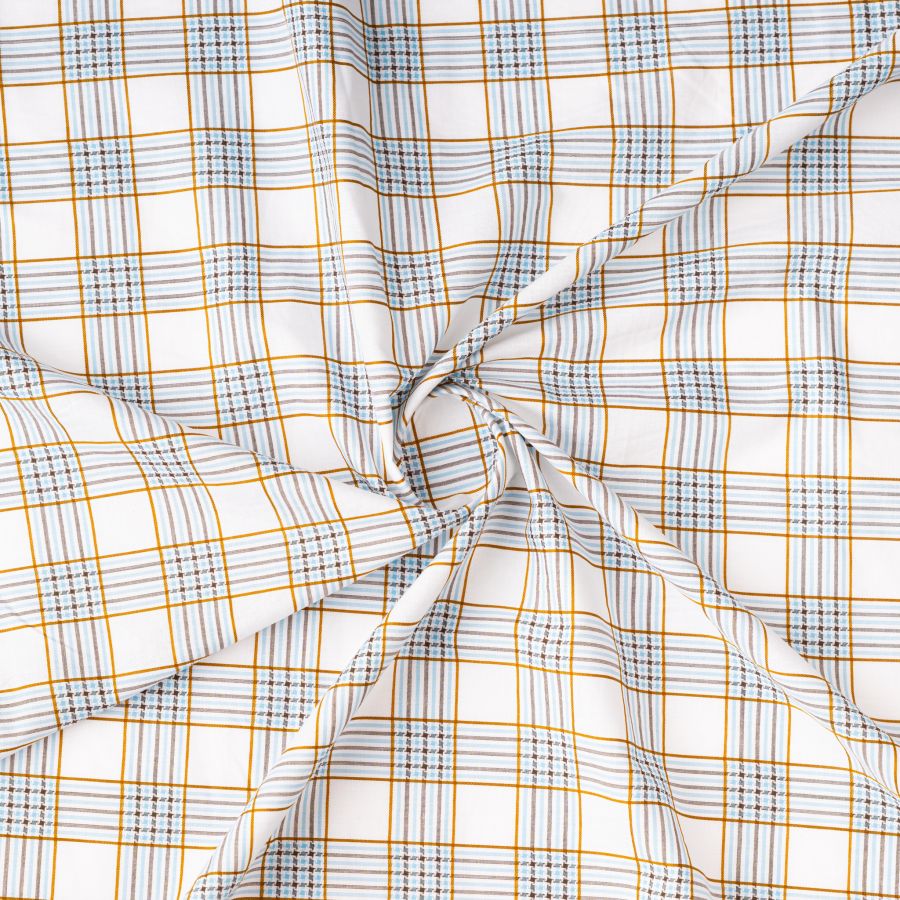 ΥΦΑΣΜΑ ΒΑΜΒΑΚΕΡΟ VINTAGE - ΚΑΡΟ ΕΚΡΟΥ/ ΜΠΛΕ/ ΓΚΡΙ - Ρετάλι 3.70μ.