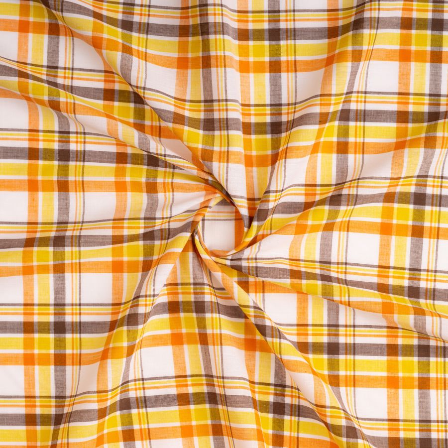 ΥΦΑΣΜΑ VINTAGE ΒΑΜΒΑΚΕΡΟ - ΦΑΡΔΟΣ 0,90 - ΚΑΡΟ ΠΟΡΤΟΚΑΛΙ/ ΚΙΤΡΙΝΟ/ ΚΑΦΕ