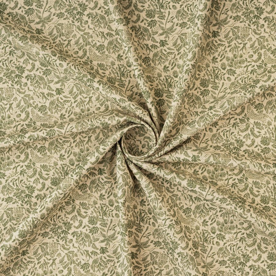 ΥΦΑΣΜΑ 100% ΒΑΜΒΑΚΕΡΟ ΠΥΚΝΟ ΜΕ ΥΦΑΝΣΗ ΛΙΝΟΥ (LINO BLOOM) LEOPARD GARDEN 