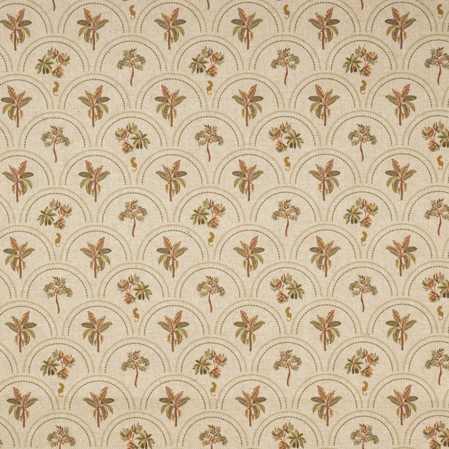 ΥΦΑΣΜΑ 100% ΒΑΜΒΑΚΕΡΟ ΠΥΚΝΟ ΜΕ ΥΦΑΝΣΗ ΛΙΝΟΥ (LINO BLOOM) PALM PARADISE