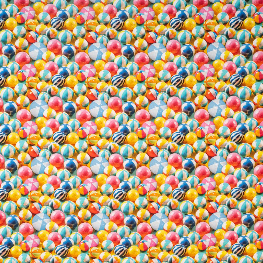 ΥΦΑΣΜΑ ΠΟΠΛΙΝΑ 100% ΒΑΜΒΑΚΙ DIGITAL PRINT -ΥΦΑΣΜΑ ΠΟΠΛΙΝΑ 100% ΒΑΜΒΑΚΙ DIGITAL PRINT - BEACH BALLS 5D ΣΧΕΔΙΑ