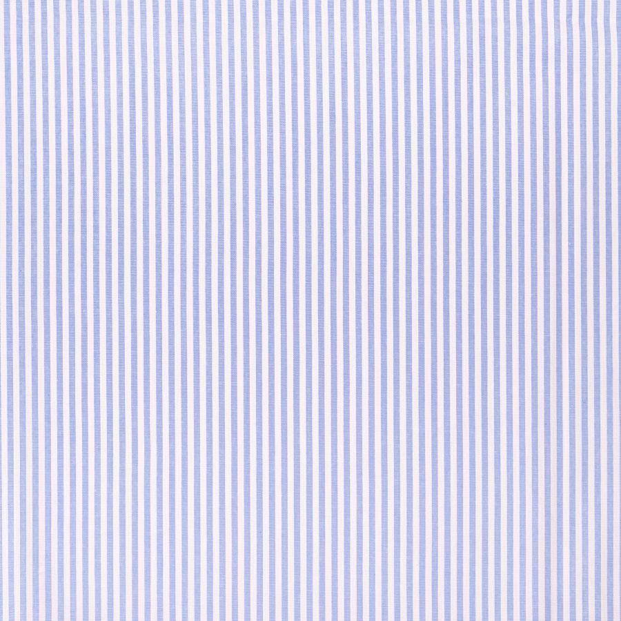 ΥΦΑΣΜΑ 100% ΒΑΜΒΑΚΕΡΗ ΠΟΠΛΙΝΑ ΝΗΜΑΤΟΒΑΜΜΕΝΗ ΔΙΠΛΗΣ ΟΨΗΣ - ΡΙΓΕ 2mm ΑΣΠΡΟ/ ΜΠΛΕ ΓΑΛΑΖΙΟ