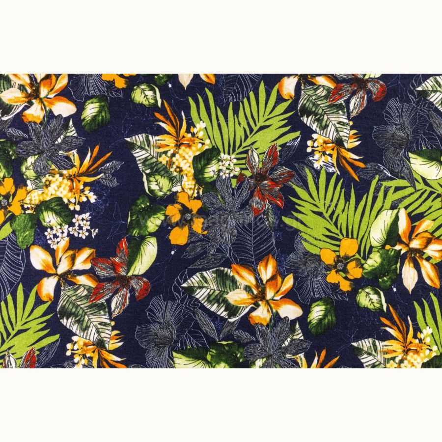 ΥΦΑΣΜΑ ΠΛΕΚΤΟ (ΜΠΛΕ - TROPICAL PRINT)