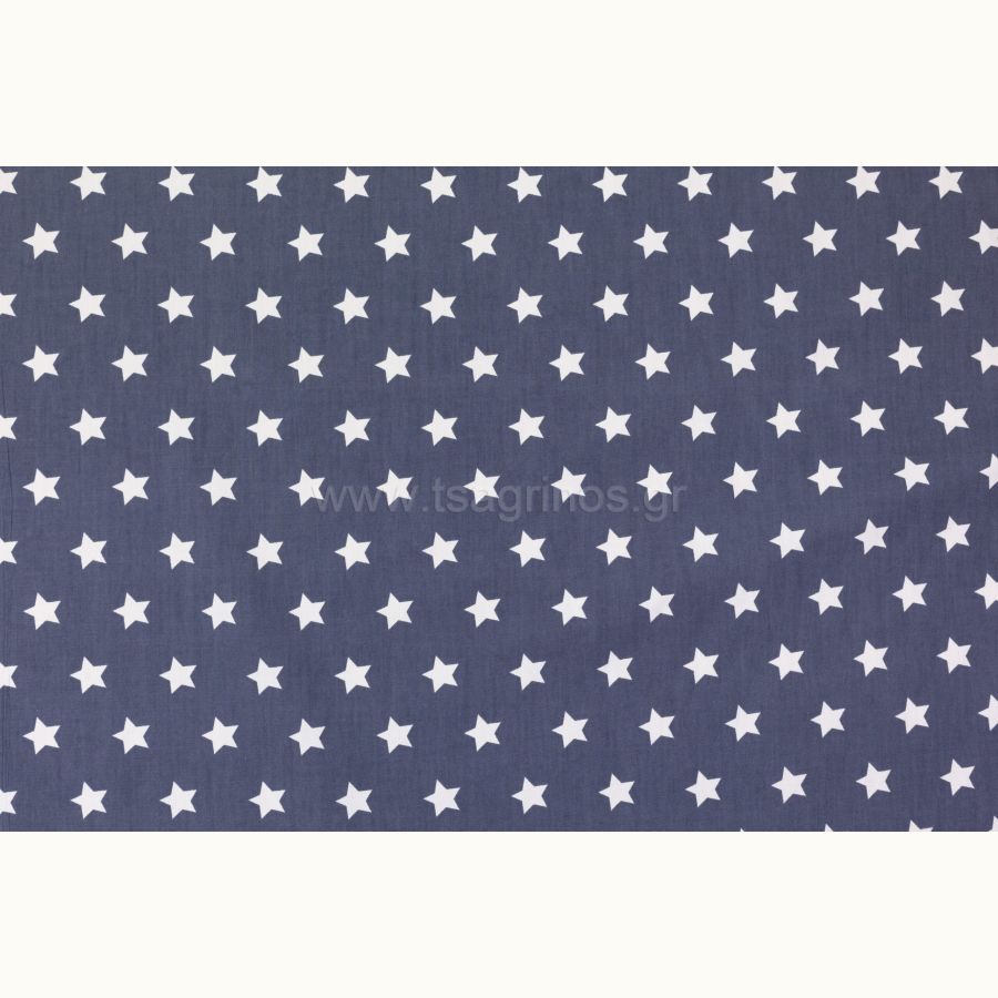 ΥΦΑΣΜΑ ΠΟΠΛΙΝΑ 100% ΒΑΜΒΑΚΙ ΣΧΕΔΙΟ ΑΣΤΕΡΙΑ (ΓΚΡΙ - ΑΣΠΡΟ)