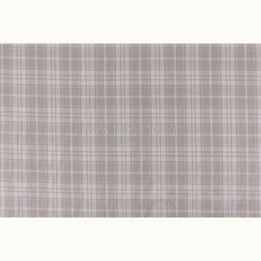 ΥΦΑΣΜΑ ΠΟΠΛΙΝΑ 100% ΒΑΜΒΑΚI (ΣΧΕΔΙΟ ΚΑΡΟ ΜΠΕΖ-ΑΣΠΡΟ)